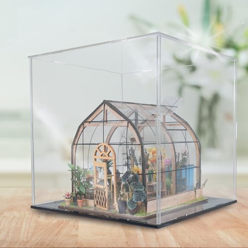 Crafts&Co® Staubschutz für Miniatur Haus | Staubabdeckung aus Plexiglas | Staubschutzkappen | DIY Kit | Puppenhaus Erwachsene | Modellbau | 25 x 25 x 25 cm | Mittel von Crafts&Co