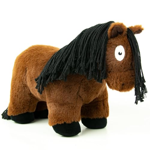 Crafty Ponies Fohlen Braun mit Schwarze Mähne (35 cm) Mit Anleitung - Spielzeugponys - Kinderspielzeug - Kinder können Lernen und üben von Crafty Ponies