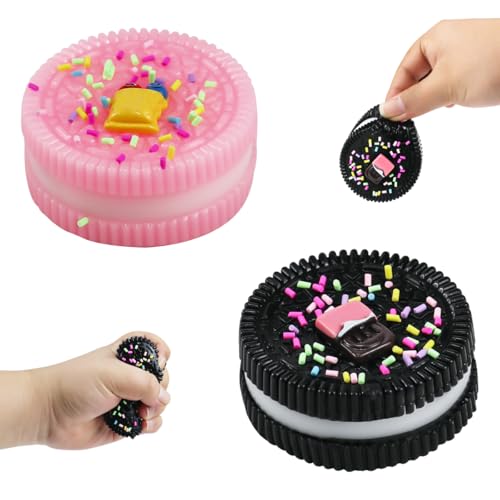 2 Stück Squeeze Toy, Squishy Anti Stress Spielzeug Keks Squeeze Toy für Stressabbau Ultraweiches Biscuit Stress Relief Spielzeug Für Geburtstag Und Party von Cragmut