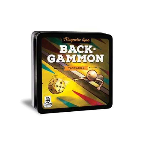 Cranio Creations - Magnetic Line, Backgammon, ein großer Klassiker in Taschenformat und magnetisch, Ausgabe in italienischer Sprache, CC353 von Cranio Creations