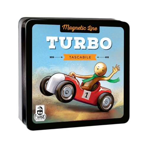 Cranio Creations - Magnetic Line Turbo, das große Klassische Rennspiel in magnetischer Taschenausführung, Ausgabe in Italienischer Sprache von Cranio Creations