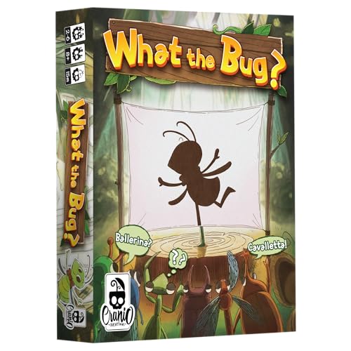 Cranio Creations - What The Bug?, EIN Partyspiel für Experten von Insekten und Imitationen, italienische Ausgabe von Cranio Creations