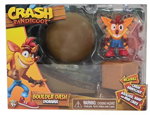Crash Bandicoot Bandai Boulder Dash Diorama | Spielset enthält 6 cm Crash-Sammelfigur mit Boulderrampe und Kiste basierend auf Videospielen, tolles Spielzeug für Mädchen und Jungen Crash Bandicoot Bandai Boulder Dash Diorama | Spielset enthält 6 cm Crash-Sammelfigur mit Boulderrampe und Kiste basierend auf Videospielen, tolles Spielzeug für Mädchen und Jungen von Crash Bandicoot