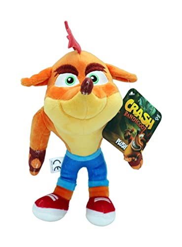 Crash Bandicoot Bandai Plüschtier | 15 cm Plüschtier Sammlerstück | Plushie Mädchen und Jungen Spielzeug für Videospiel-Fans | Sammelbare Kuscheltiere für Jungen und Mädchen Tolle von Crash Bandicoot