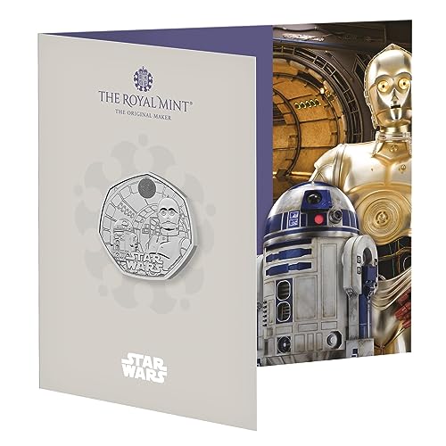 2023 Star Wars R2-D2 und 3-CPO UK 50p brillante unzirkulierte Münze in Minzpackung von CrawleyCoins