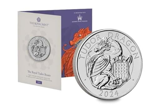 CrawleyCoins 2024 Royal Tudor Beasts 06 Tudor Dragon UK £5 Briliant Unzirkulierte Münze in neuwertiger versiegelter Packung … von CrawleyCoins