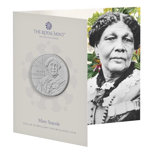 CrawleyCoins Mary Seacole UK 2023 £5 Münze, unzirkuliert, in versiegelter Verpackung von CrawleyCoins