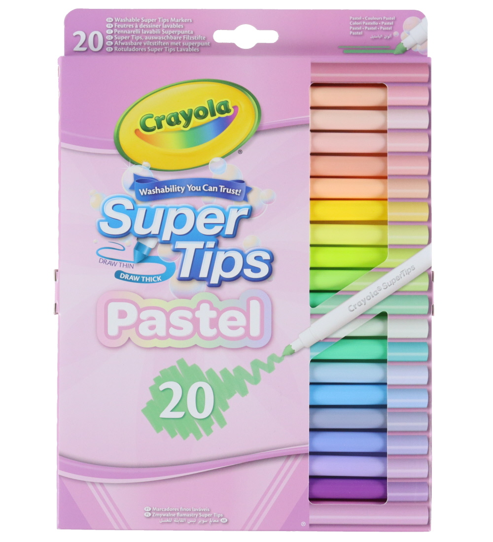 Crayola Filzstifte - 20 st. - Super Tipps - Pastel - Crayola - One Size - Filzstifte Crayola Filzstifte - 20 st. - Super Tipps - Pastel - Crayola - One Size - Filzstifte von Crayola
