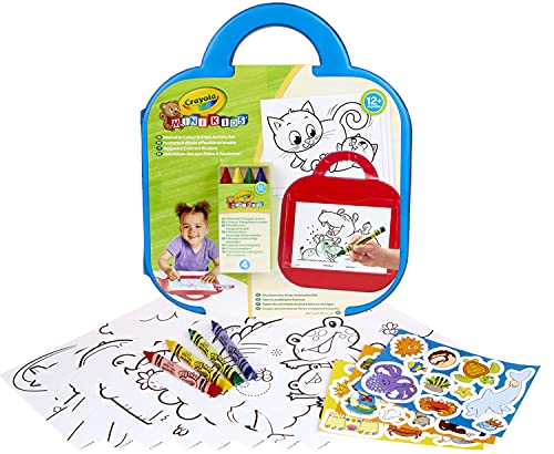 Crayola Mini Kids – Aktivitäten Set zum Malen und Abwischen, Kreative Aktivität für Babys ab 12 Monaten, 4 Waschbare Wachsmalstifte Inklusive, 98-2000 von CRAYOLA