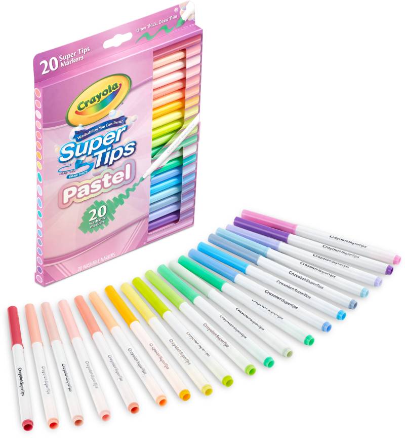 Crayola Super Tips Faserstifte Pastell 20er-Pack von Crayola