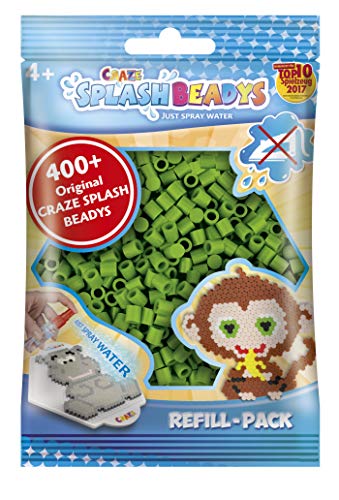 CRAZE SPLASH BEADYS Refill-Pack Ersatzperlen grün green Steckperlen Nachfüllpack Bügelperlen ohne Bügeln 11546 von CRAZE