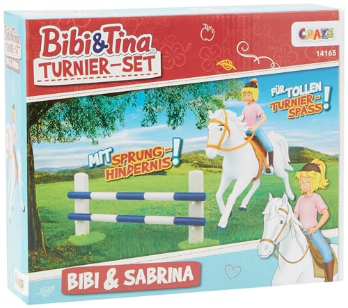 CRAZE Bibi und Tina Spielzeug Turnier-Set BIBI & SABRINA Pferde Spielzeug mit Reiterin Figuren inkl. Pferde Zubehör Spielfiguren zum Sammeln Mädchen Spielzeug 14165 von CRAZE