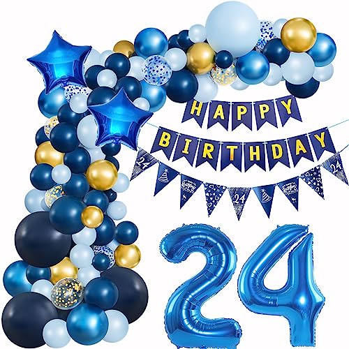 24 Geburtstag Deko Blau Geburtstagsdeko 24 Mann Luftballons Geburtstag Blau Gold Deko 24 Luftballon Girlande Blau 24 Jahr Geburtstagdeko Ballon Girlande Blau Gold Geburtstagsdeko 24. Dunkelblau von Crazy-M