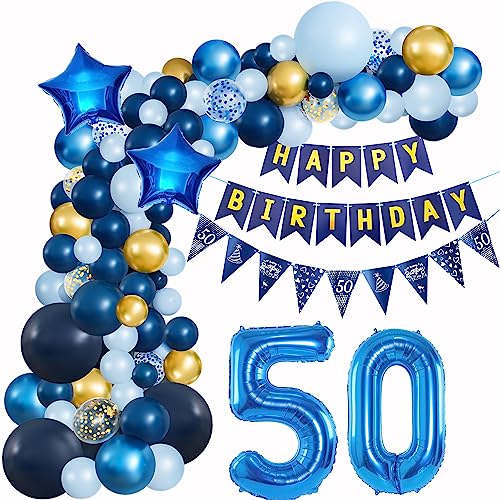 50 Geburtstag Deko Blau Geburtstagsdeko 50 Mann Luftballons Geburtstag Blau Gold Deko 50 Luftballon Girlande Blau 50 Jahr Geburtstagdeko Ballon Girlande Blau Gold Geburtstagsdeko 50. Dunkelblau von Crazy-M