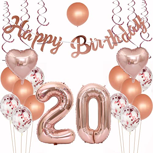 Geburtstagsdeko 20 Rosegold Luftballon 20. Geburtstag Rosegold Geburtstagsdeko 20 Jahr Mädchen Frau 20 Geburtstag Deko 20. Geburtstag Dekoration Luftballons 20 Geburtstags deko Frau von Crazy-M