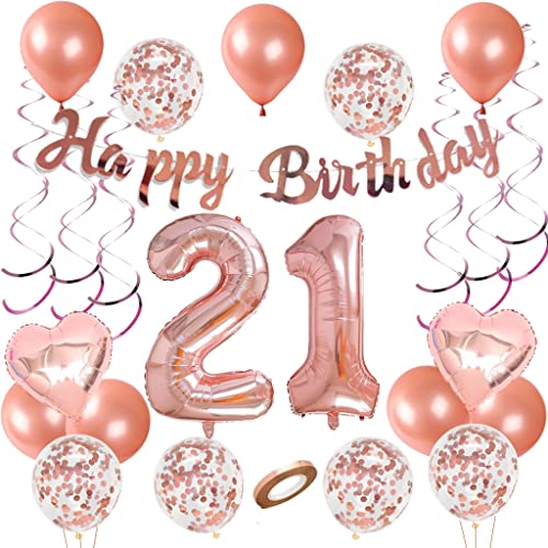 Geburtstagsdeko 21 Rosegold Luftballon 21. Geburtstag Rosegold Geburtstagsdeko 21 Jahr Mädchen Frau 21 Geburtstag Deko 21. Geburtstag Dekoration Luftballons 21 Geburtstags deko Frau von Crazy-M