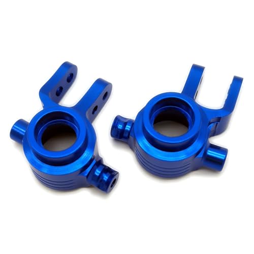 2pcs Aluminum Front Steering Blocks Axle Carrier Blue for Traxxas 1/10 Slash 4X4 Stampede 4X4 Rustler 4x4 6837 von CrazyRacer