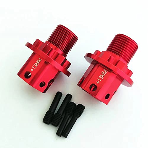 Aluminium-Rad, verlängert, 17 mm, rot, für Arrma Typhon Talion Kraton Senton AR310484 AR310592 von CrazyRacer