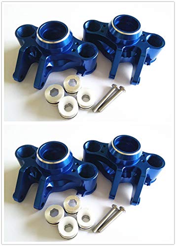 Aluminum Axle Carriers Left & Right Front & Rear -2PR Blue for 1/10 RC E-REVO 2.0 VXL 8635 Traxxas von CrazyRacer