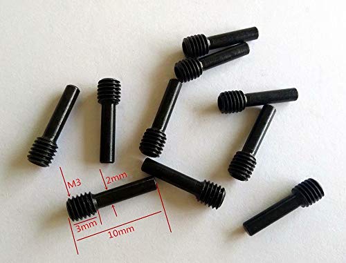 CrazyRacer 10pcs Hard Steel M3 x 3 x 10 x 2 Driveshafts Screw Pins for RC Car Upgrade Parts von CrazyRacer