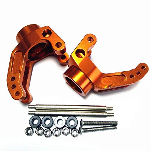 CrazyRacer 2pcs Aluminum Heavy Duty Rear Hub Carrier Set Orange for HPI Savage XL X 4.6 5.9 Flux von CrazyRacer