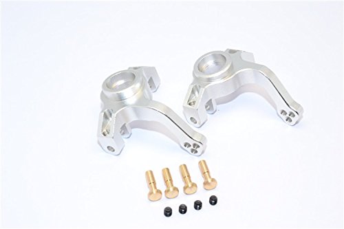 CrazyRacer Aluminium Front Steering Knuckle-1PR Set for 1/10 Yeti AX31110 Silver von CrazyRacer