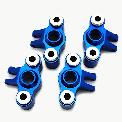 CrazyRacer Aluminum Front & Rear Knuckle Arm Blue for 1/16 Mini E REVO Summit Slash Rally - 4PCS Set von CrazyRacer