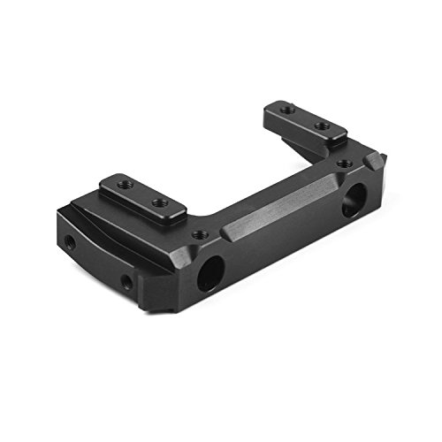 CrazyRacer for Axialll SCX10 II 90046 90047 Upgrade Part Combat Style Aluminum Servo Relocation Bumper Mount - 1PC Black von CrazyRacer