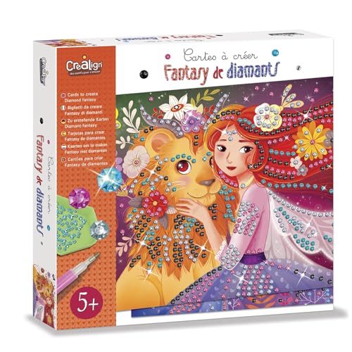 Créa Lign – Kreativ-Set für Kinder – Karten zum Basteln – Fantasy von Diamanten von Crea Lign