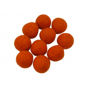 Filzkugeln 10mm Orange R7 - 10 Stk von CreaFelting