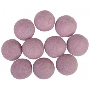 Filzkugeln Wolle 20mm Lavendel V2 - 10 Stk von CreaFelting