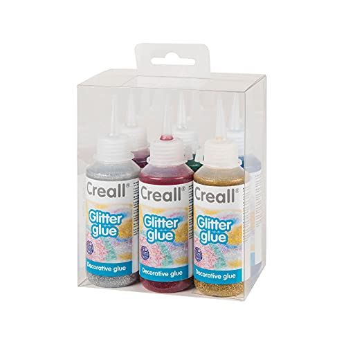 Creall havo09610 600 ml Sortiment Havo Glitter Glue Set (6-teilig) von Creall