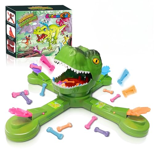 CREAMKIDS-Das Brettspiel von Dinosaurier Fütterung Spiel, Dinosaurier Essen Knochen Competitive Game, Party Familie Outdoor-Brettspiele für 1 bis 4 Spieler, Spielen Solo-Multiplayer-Teams, 15 Minuten von Cream Kids