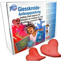 Giess-Kreide Set, mit 5 Kreidefarben auch zum Mischen, Schultafel-Farbe für die eigene Tafel, Giessform von Creartec