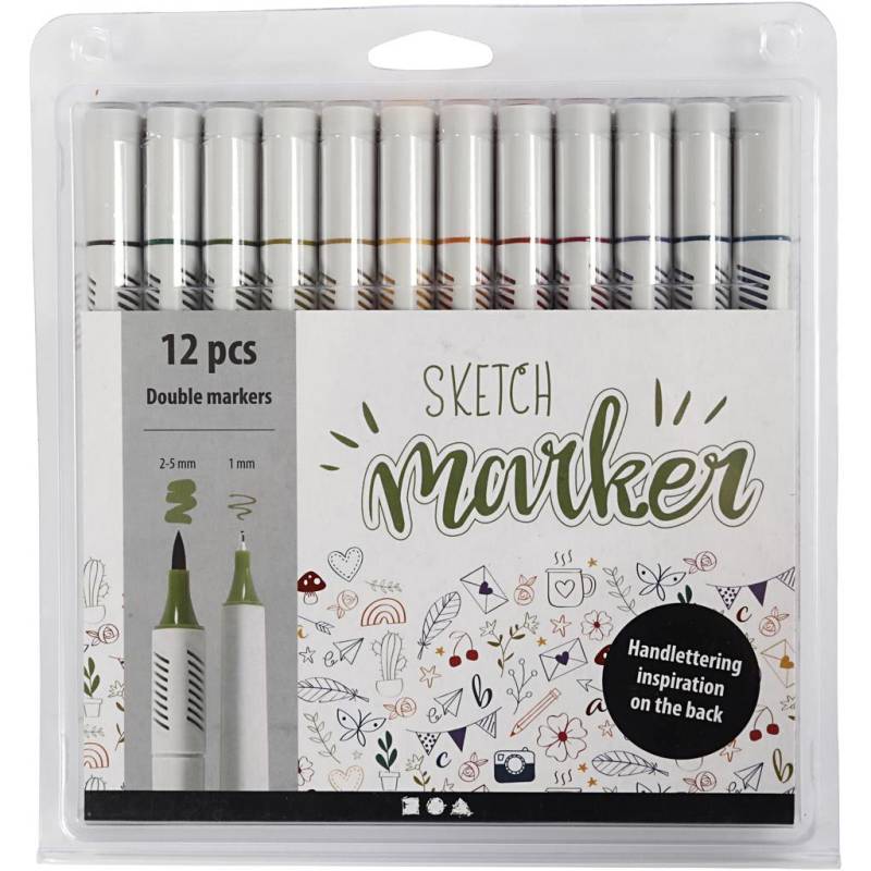 Creativ Company Sketch Marker Stifte Dova Farben 12er-Pack von Creativ Company