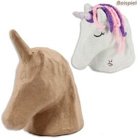 Einhornfigur aus Pappe, zum Gestalten, 16,5cm x 17cm von Creativ Company