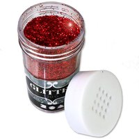 Glitzer rot, 20g in Streudose, Bastelglitter zur Verschönerung von Creativ Company