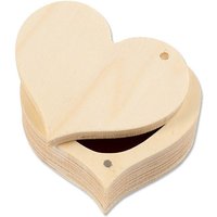 Holzdöschen "Herz" 1 Stk, 9cm x 4cm von Creativ Company