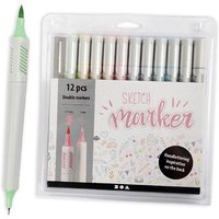 Sketch-Marker in Pastellfarben, 12er Pack von Creativ Company