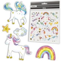 Sticker mit Einhorn-Motiven, mit goldenen Glanz, auf Karte, 32 Sticker von Creativ Company