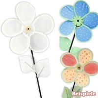 Windrad zum Bemalen - Blume, 1&nbsp;Kinder-Windmühle aus Nylon, 20cm von Creativ Company