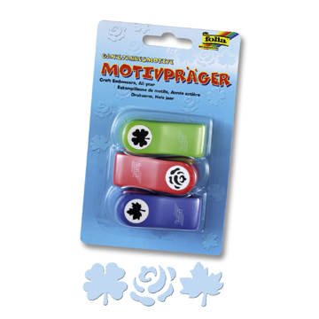 3er-Set Motivpräger ´Kleeblatt, Rose, Ahornblatt´ [Spielzeug] von Creativ Discount