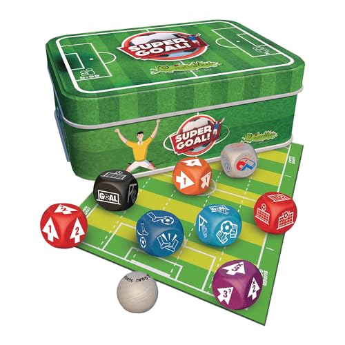 CreativaMente 3178452 Super Goal!, das spannende Fußballspiel für 2 Personen, Fußball Würfelspiel für Erwachsene und Kinder ab 6 Jahren von CreativaMente