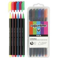 Fineliner Stifte-Set von Colortime, 12er Pack mit Spitzenstärke 5 mm von Creative Company