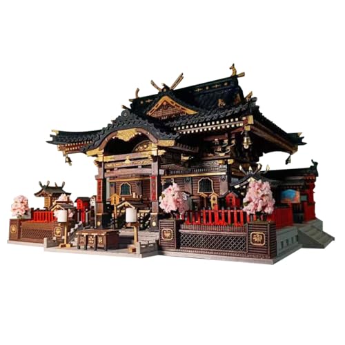 CreativeBlocker 3D Holzpuzzle Erwachsene - 1/64 DIY Holz Hakurei Schrein Japan 3D Puzzles Kit, Holz Modellbau Japanisches Haus, DIY Set Erwachsene, Home Decor, Geschenke für Weihnachten (1500+PCS) von CreativeBlocker