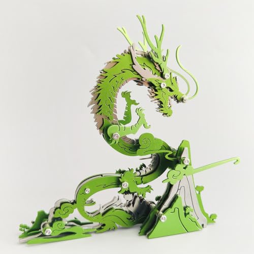 CreativeBlocker 3D Metall Puzzle Bausatz, DIY Chinesischer Drache Metall Puzzle, Tier Metall Puzzle, Zusammenbau Spielzeug für Erwachsene & Jugendliche, Schöne Heimdekoration (92pcs) von CreativeBlocker