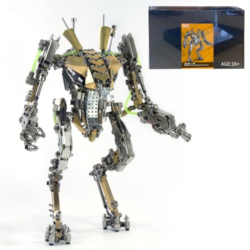 CreativeBlocker 3D Metall Puzzle-DIY 3D Roboter Modell Bausätze Erwachsene, Mech Figuren Metallbaukasten Bastelset Modellbau, Steampunk Deko, Geschenk für Weihnachten Geburtstag (1300+PCS) von CreativeBlocker