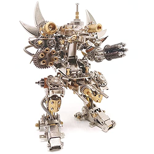 CreativeBlocker 3D Metall Puzzle-DIY 3D Roboter Modell Bausätze Erwachsene, Mech Figuren Metallbaukasten Bastelset Modellbau, Steampunk Deko, Geschenk für Weihnachten Geburtstag (1300+PCS) von CreativeBlocker