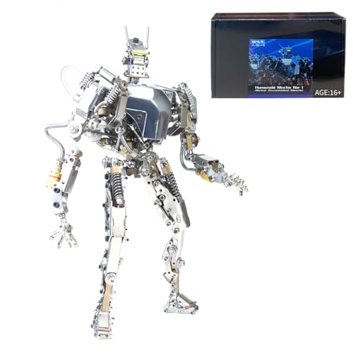 CreativeBlocker 3D Metall Puzzle-DIY 3D Roboter Modell Bausätze Erwachsene, Mech Figuren Metallbaukasten Bastelset Modellbau, Steampunk Deko, Geschenk für Weihnachten Geburtstag (700+PCS) von CreativeBlocker