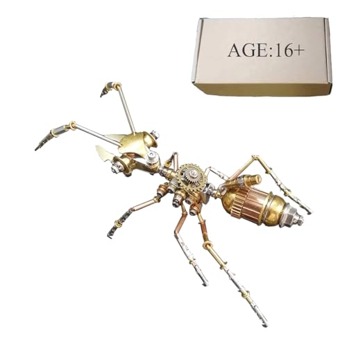 CreativeBlocker 3D Metall Puzzle- DIY Ant Figur 3D Modell Bausätze Erwachsene, Insekt Metallbaukasten Bastelset Modellbau, Steampunk Deko, Geschenk für Weihnachten Geburtstag (150+PCS) von CreativeBlocker